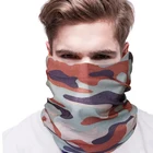 Wholesale multi color choice men printed camouflage face mask custom logo muslim head scarf