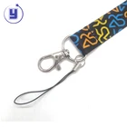Custom Printed Polyester Hand Wrist Strap Short Lanyard Keychain Mobile Cellphone Lanyard