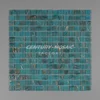 20mm Blue Gold Line Square Swimming Pool Glass Mosaic Tile