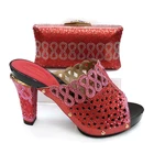 Ladies fashion italian shoes matching bag set african women party shoe and bag