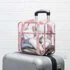 Light Plastic Transparent Zipper Cosmetic Bag Large Capacity Clear PVC Women Handbag