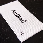 Hot sale wholesale garment satin double sides sewed woven label fabric tags custom for clothing