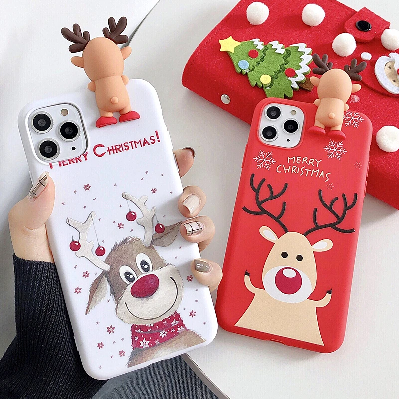 Merry Christmas Gift doll Matte Soft Phone Case For iPhone 13 PRO MAX