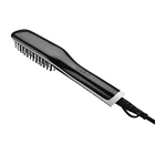 Dual voltage electric heating hair straightener brush with private label