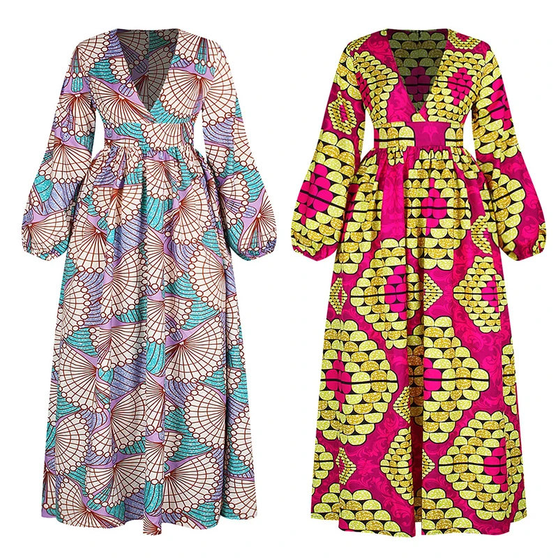 long sleeved kitenge dresses