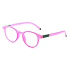 FONHCOO China New Style Custom Made Fashion Design Pink Round Frame Women Reading Glasses