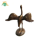 Factory customized handmade resin crane life size entertainment fiberglass animal statues