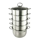 Cheap Price Food Grade Stainless Steel 304 5 Layers Steam Pot For Multi-use Cooking