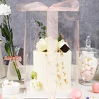 Custom Printing Transparent Packaging Box Bakery Cookies Food Wedding Square Cake Box