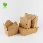 Eco-Friendly Materials packing food box Recycled Kraft paper cake box with custom logo printing