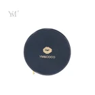 Fireworks pattern lips and round shape make up bag black soft touch cosmetic bag set