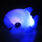 Gift Set Floating Light Up Bath Toy Cartoon Shark Fish Sea Animal For Toddler