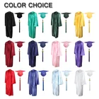School School Graduation Robes And Caps High School Pink Shiny Graduation Robe Caps