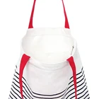 Female casual tote shopping messenger beach bags striped canvas shoulder bag