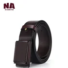 All New Designer Prevent Metal Buckle Allergy Belt Men's Genuine Vegan Leather Smooth Belts