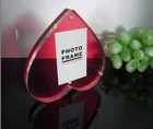 Shape Photo Frame Frame Photo Frame Fashionable Red Heart Shape Acrylic Magnetic Photo Frame Picture Frame