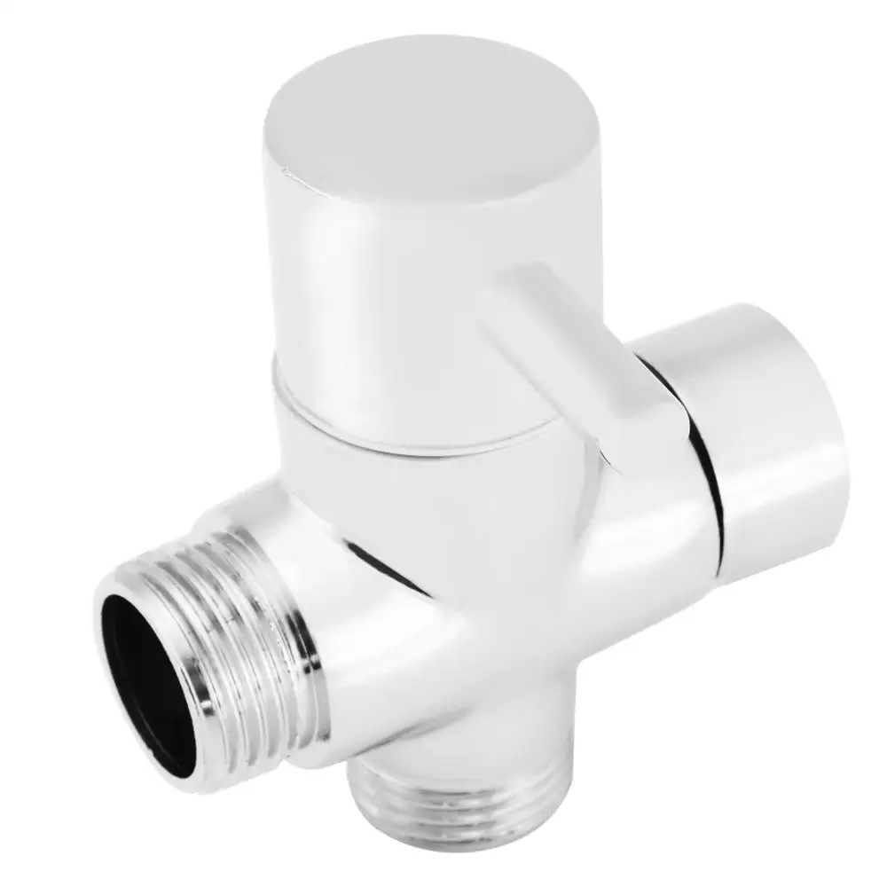 Latón cromado baño inodoro bidé G1/2 "T"-adaptador ducha desviador Válvula de 3 vías grifo de ducha Tee conector de válvula de herramienta