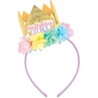 Birthday Party Supplies Girl Happy Birthday Flower Crown Headband