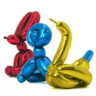 Large outdoor swan metal dog gold animal modern art balloon stainless steel sculpture