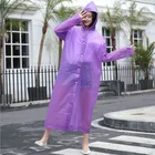 Portable Clear Peva Plastic Adults Raincoat with Hoods and Sleeves