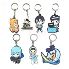pvc keyring 2D cartoon charact rubber keychain