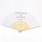 Wholesale hot selling fabric folding bamboo paper hand fan