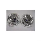 7 Inch Blue Dot Glass Tri Bar Headlights H4 Bright for Ford Chevy