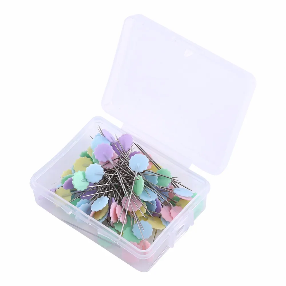 100Pcs/lot Sewing Accessories Patchwork Pins Sewing Pin With Box DIY Sewing Patchwork Pins Quilting tool