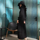 Dresses Dress Dresses Women Lady Elegant Casual Maxi Dress Black Long Sleeve Embroidered Dress