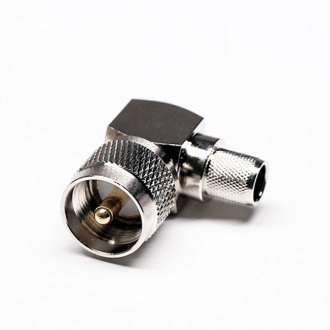 Right Angle PL259 UHF Crimp Type Male RF Connector for RG8X RG58 LMR240 5D-FB Coaxial Cable