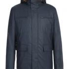 Mens Mens Cotton Jacket Nylon Windproof Light Weight Jacket With Hood Elastic Rope Zip 4 Patch Pocket And Brown Rib