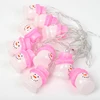 Christmas red hat snowman old man string lights flashing battery string