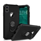 Luxury Armor 3 in 1 Mobile Accessories Phone Cover With Ring Bracket Cell Phone Case For iPhone XS MAX