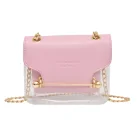 Hot Sale Ins Style Fashion Women Transparent Clear PVC Purse Crossbody Shoulder jelly purse handbags