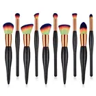 FOUNDATION Pink Brush High Quality Makeup Brushes High Quality 10 Pcs Small Pregnant Belly Black White Pink Makeup Brush Set