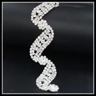 Best Sale Lace Diamond Fabric Type Crystal Rhinestone Beaded Fabric Trims for Sewing on