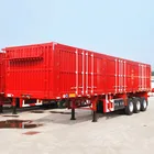 CIMC huajun dry cargo box semi trailer 3 axles heavy duty transport semi box trailer