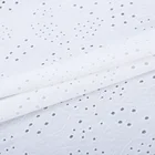 China supplier white knitted polyester spandex embroidery jacquard fabric textile