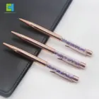 Custom Logo Mental Gemstone Infuser Round Ball Pen