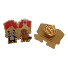 Animal Flag Girl Oem Custom Offset Print Lapel Pin Manufacturer