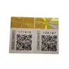 Customized security 3D holographic sticker/label printing with QR code/barcode/running serial number