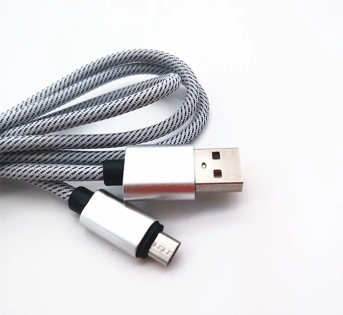 2 meter 2.4a manufacturer custom print braided coiled micro usb cable - ANKUX.COM