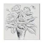 Living room canvas wall pictures of white flower modern hand painting pictures or canvas print