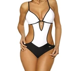 Sexy Explosion Solid Color One Piece Bikini Women Swimwear Leaky Swimsuit