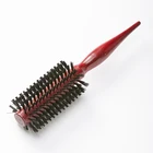 Nice curve big wooden wave round brush antistatic detangling hair brush,horn comb/magic hair comb
