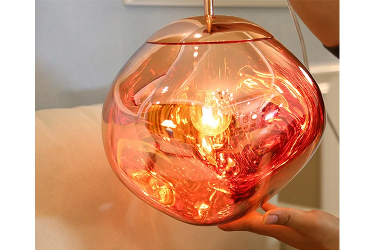 Modern hanging colorful glass pendant lamp designer acrylic pendant light for living room Shop Cafe Dining Room