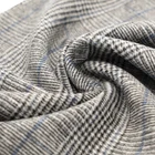 Fashion new blue checked woolen fabric woven yarn dyed plaid cashmere style wool fabric with cheap pice