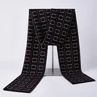 Custom logo winter chunky comfortable wool knit scarf for men