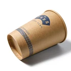 2020 New Environmentally Friendly Custom Logo Printed 90 mm caliber 400 ml single wall Coffee brown Kraft Paper Cup
