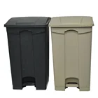 Outdoor Industrial 45L 65L 87L foot pedal garbage bin Plastic Dustbin plastic trash can waste bin